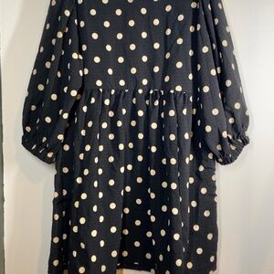 Blu Pepper Polka Dot Babydoll Dress - Size L, NWT